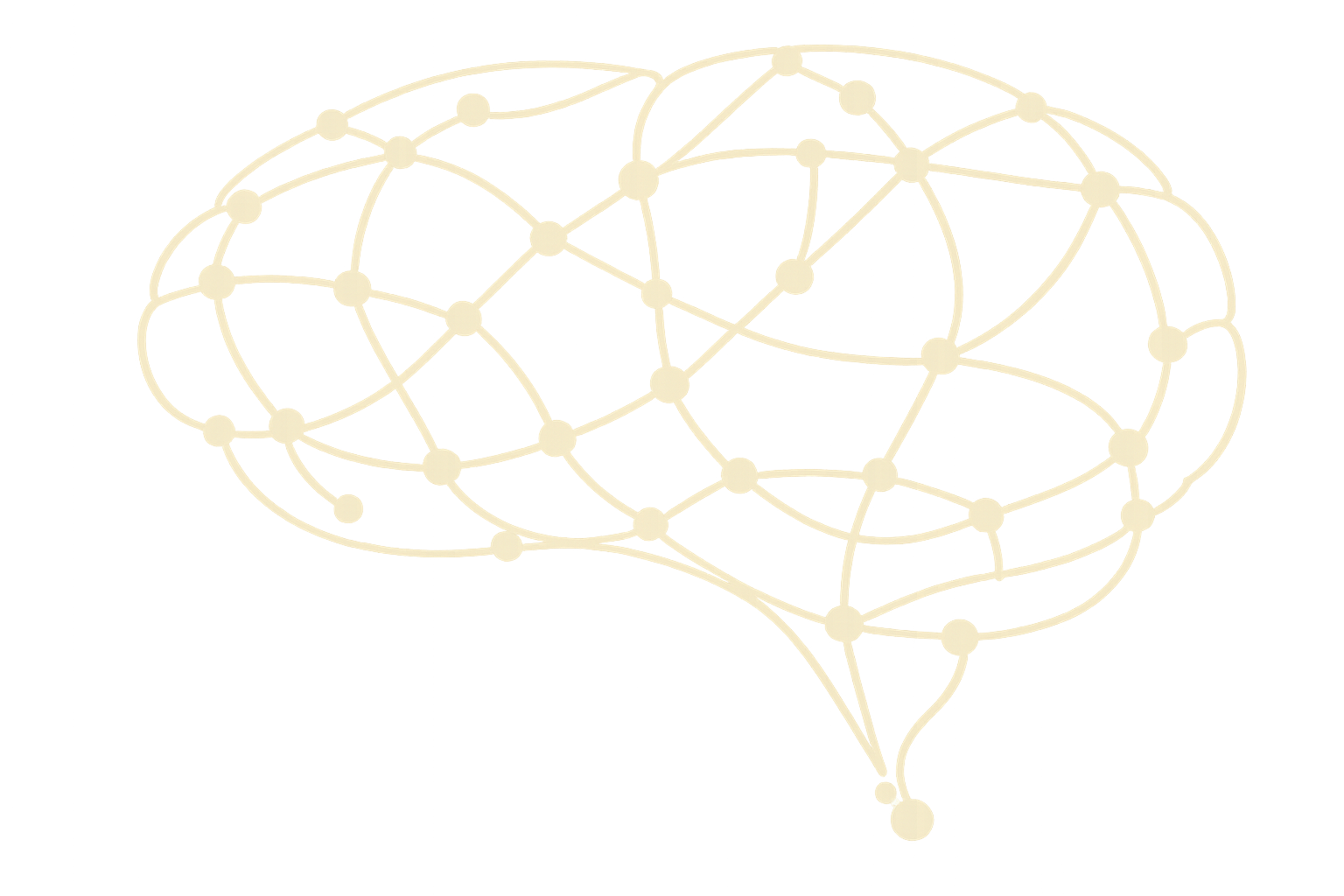 Neural network illustration of a brain with connected nodes